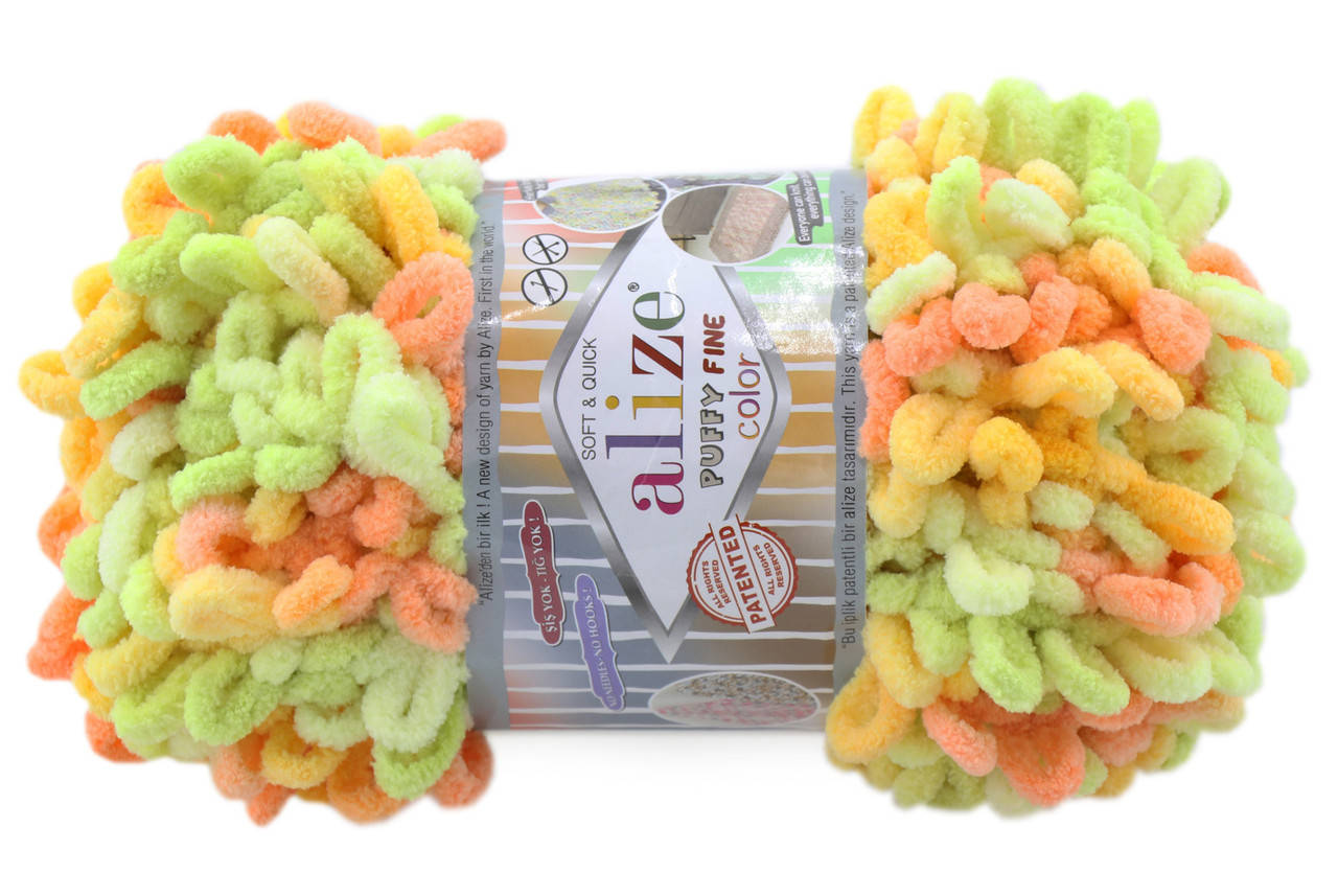 

Alize Puffy Fine Color, №6313, Секционное крашение