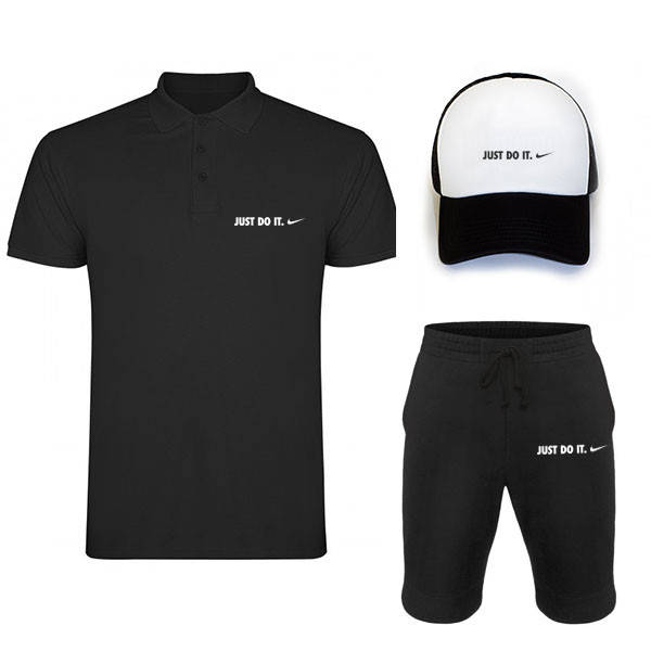 

Мужской летний комплект кепка шорты и поло Найк (Nike) XL