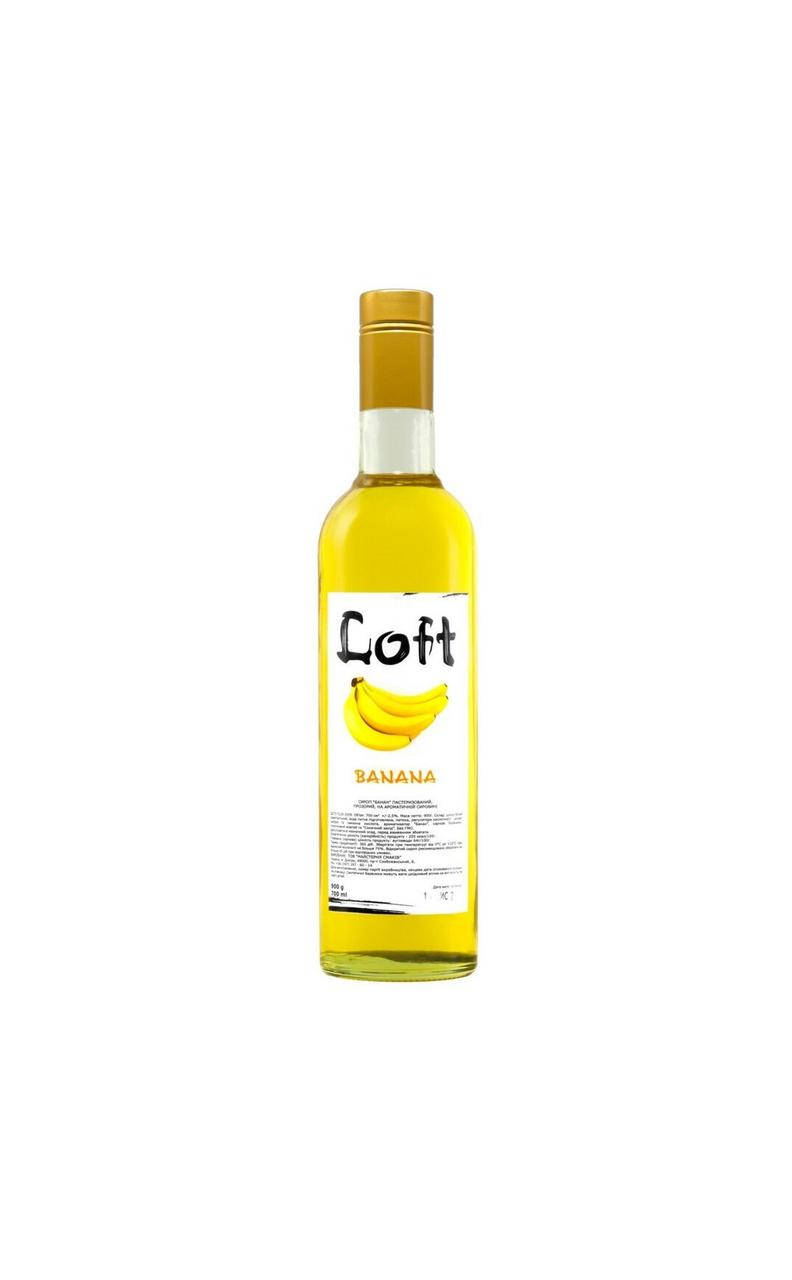 

Сироп для кофе и дисертов " Банан " ТМ “Loft” 0,7 л