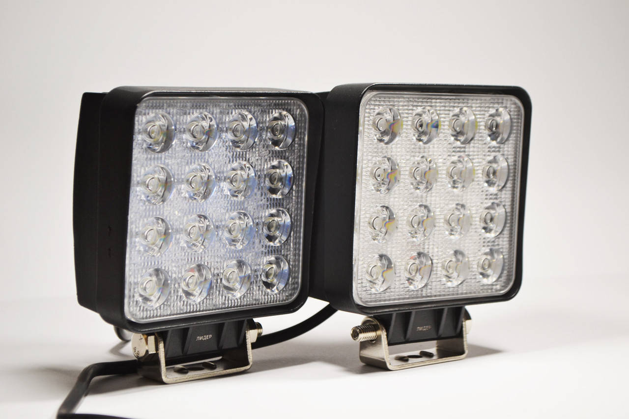

Светодиодная LED фара рабочая 48Вт,(3Вт*16ламп) Широкий луч (Комплект 2шт)
