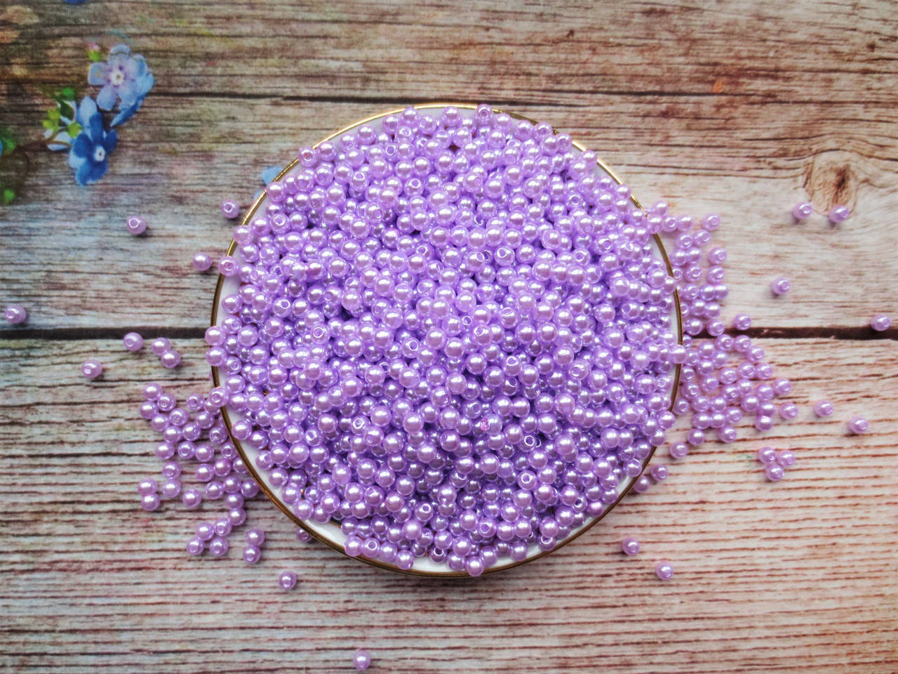 

Жемчуг искусственный, 4 мм, цвет ЛИЛОВЫЙ, 10 грамм (~340 шт).