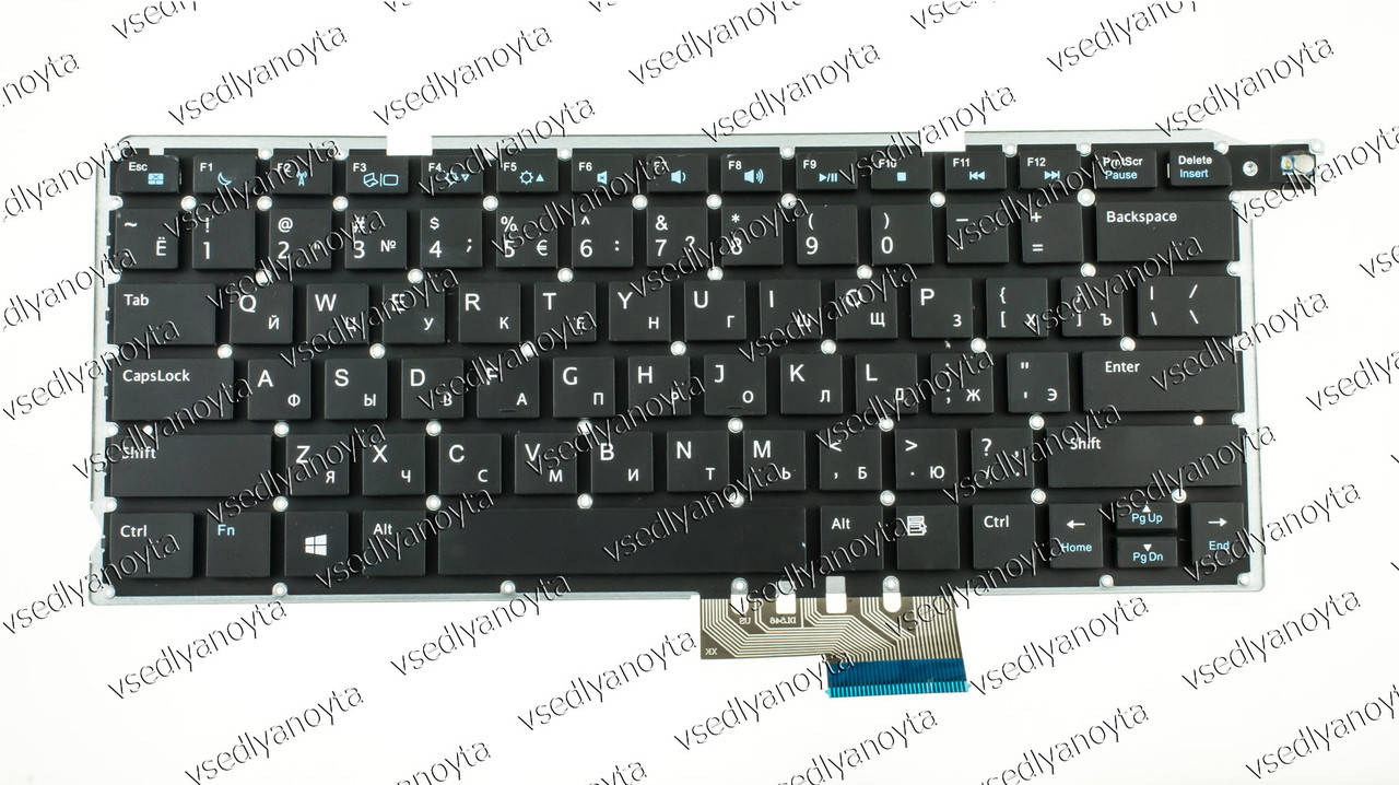 

Клавиатура для ноутбука DELL (Vostro: 5470) rus, black, без фрейма, Черный