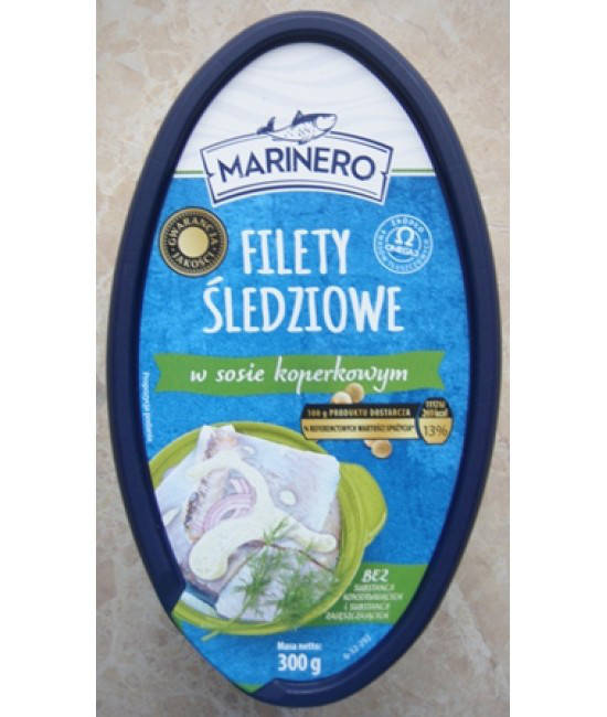 

Филе сельди в смет. соусе с каперсами Marinero 300гр
