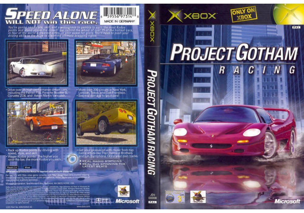 

Игра для игровой консоли Xbox, Project Gotham Racing