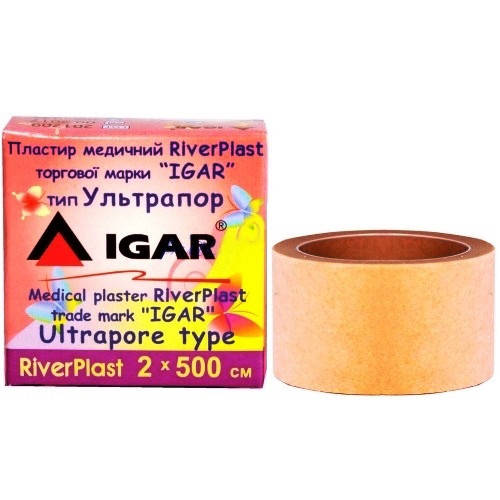 

Пластырь медицинский RiverPLAST Ультрапор в катушке 2×500см (12шт в упаковке)