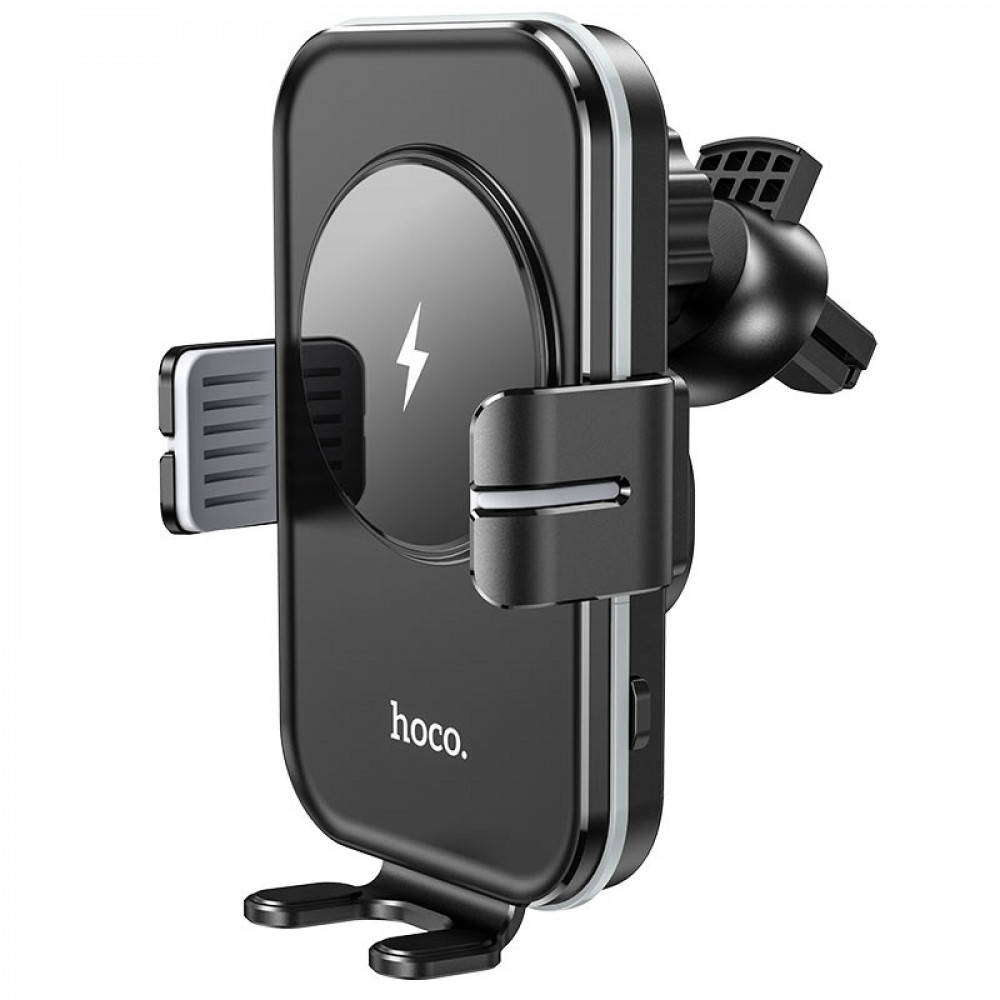 

Автомобильный держатель с беспроводной быстрой зарядкой 15W Hoco CA80 Buddy Smart (Hoco), Черный