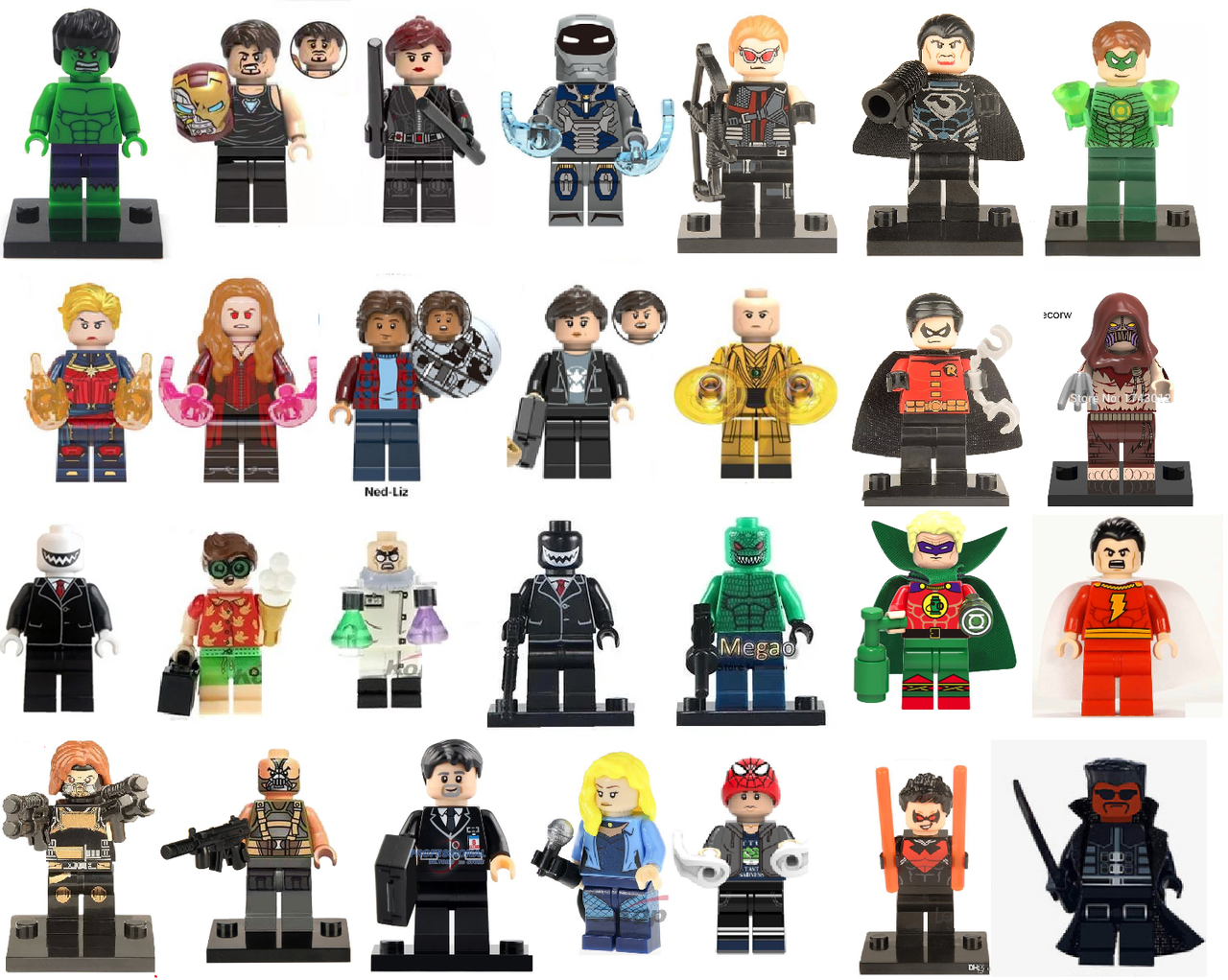 

Фигурки Marvel DC лего супергерои Локи Логан Робин Дедпул Веном Зеленый фонарь Шазам Флэш