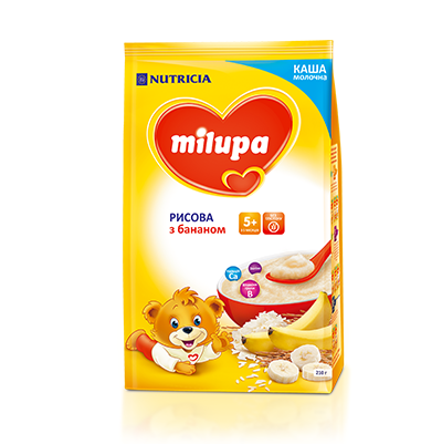 

Молочная каша Milupa Рисовая с бананом, 210г