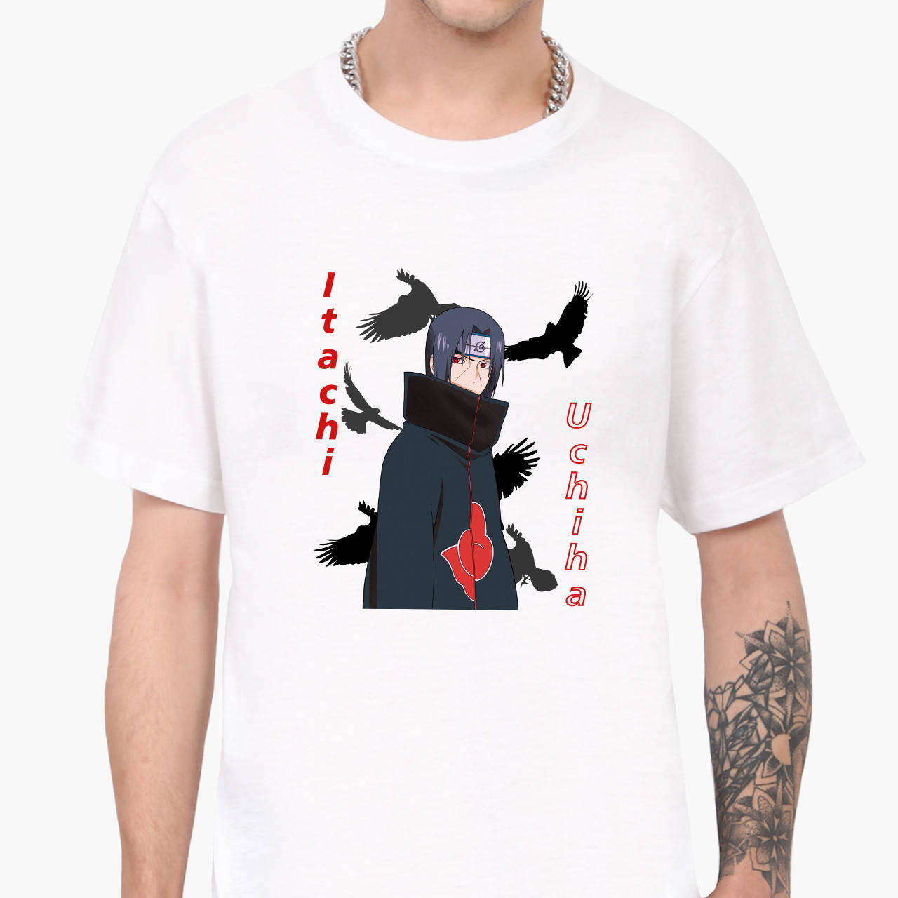 

Футболка мужская Итачи Учиха (Itachi Uchiha) Белый (9223-2821) L