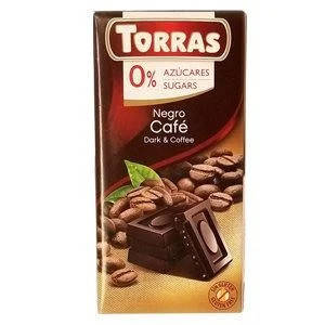 

Шоколад черный без сахара Torras с кофе Negro Cafe Dark & Coffee 75 г Испания