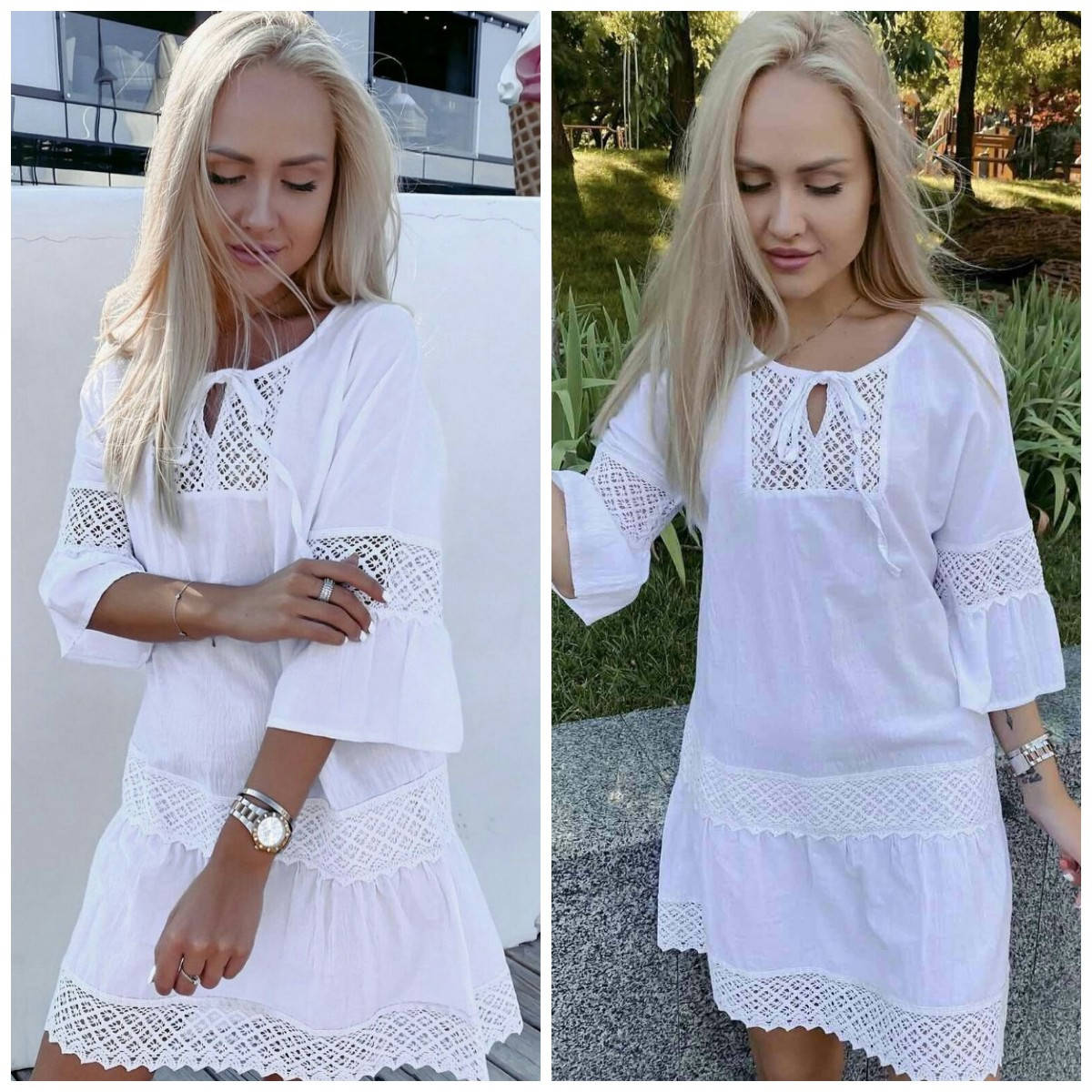 

Летнее свободное платье 6158