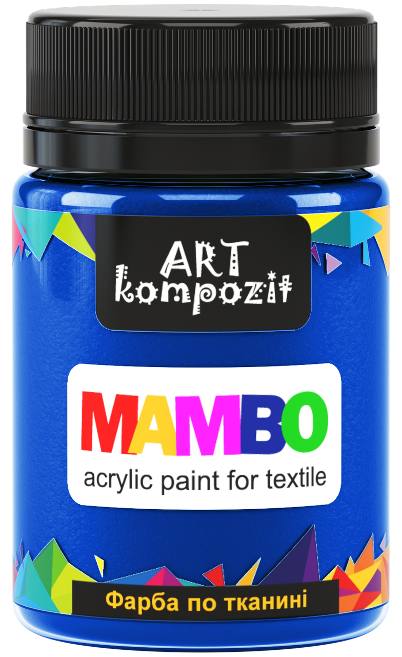 

Фарба по світлій та темній тканині СИНІЙ ТЕМНИЙ, 50мл, MAMBO "ART Kompozit", Синий
