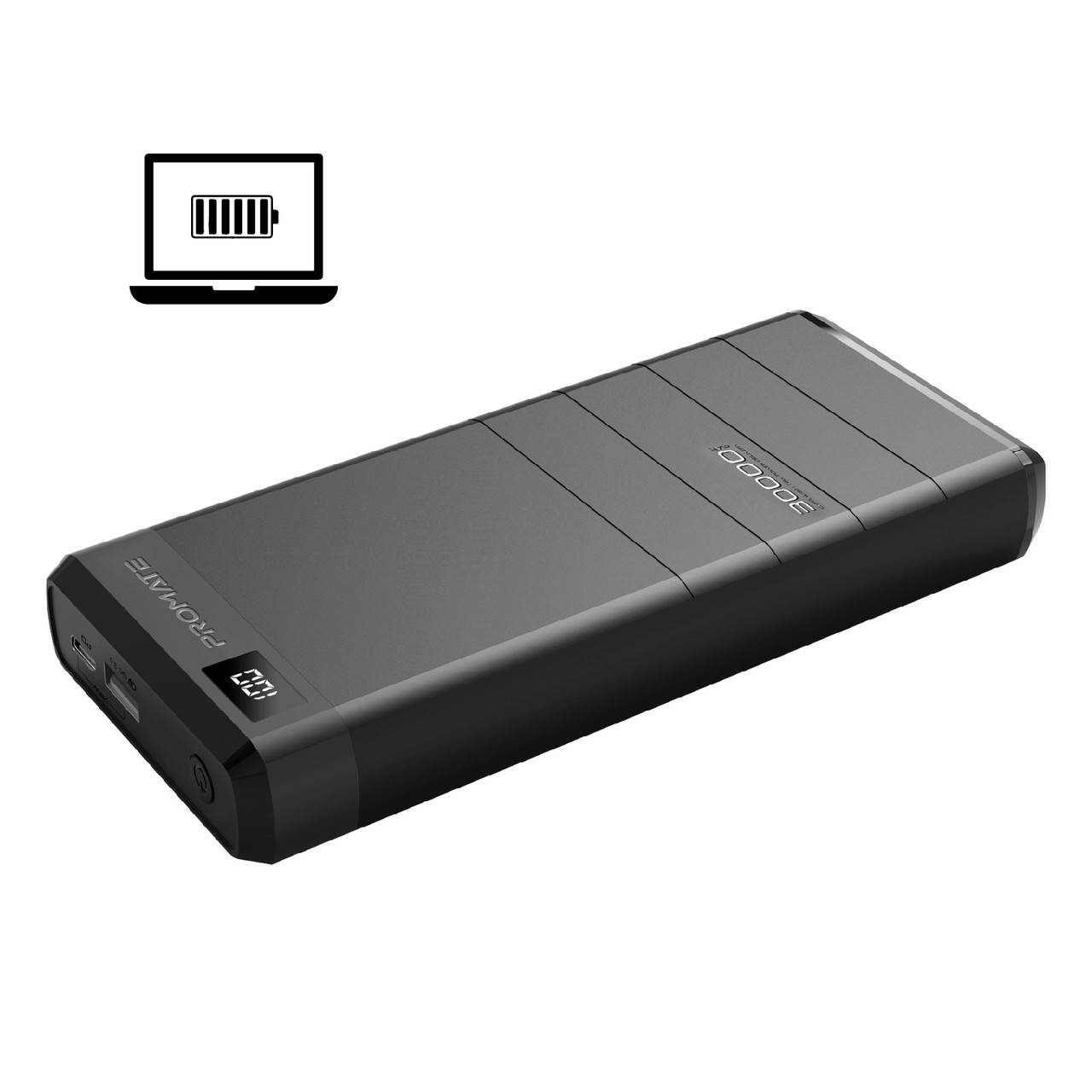 

УМБ Promate Capital-30 30000 mAh 78W, USB QC 3.0, USB-C Power Delivery Black