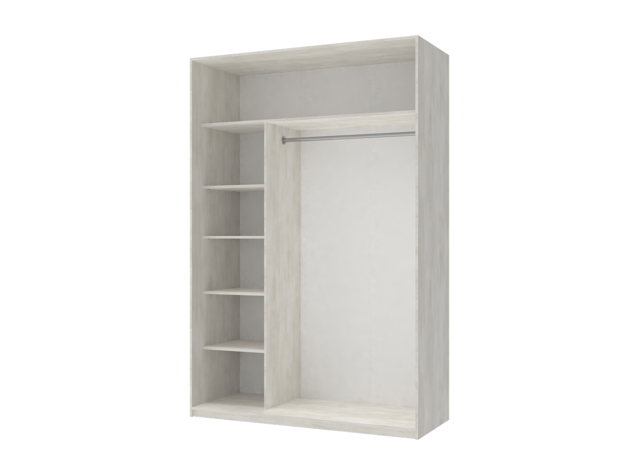 Шафа купе Doros Сіті Лайт Біле дерево 2 ДСП 150х60х225 (42002016) 2