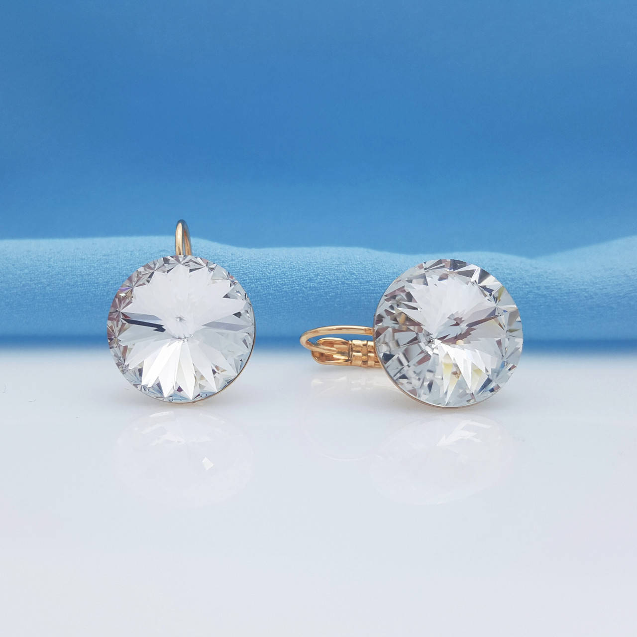 

Серьги прозрачный Swarovski, медицинское золото Xuping, 18К