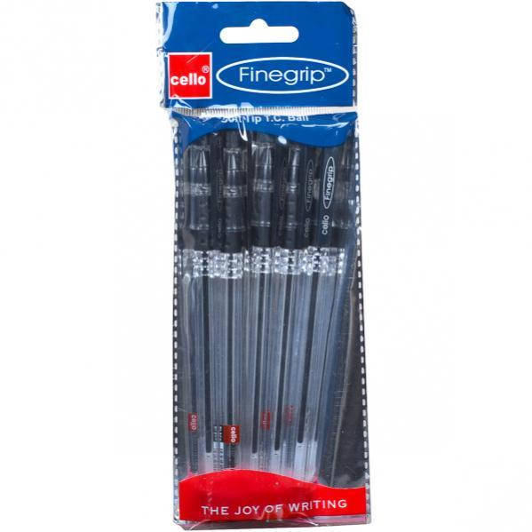 

Ручка масляная FINEGRIP Cello черная 1 уп. (5 шт.)