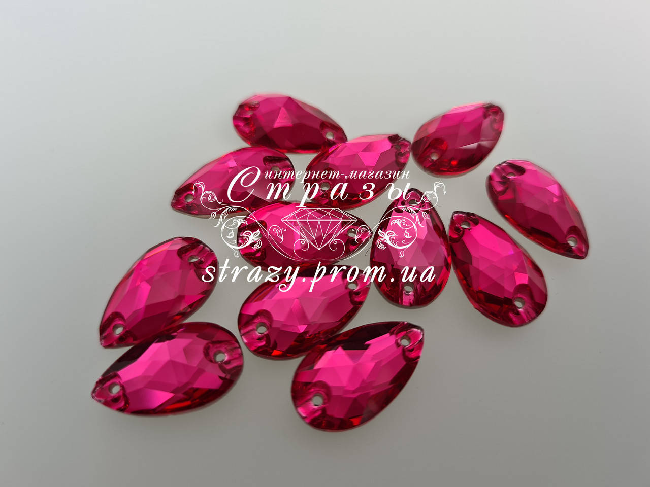

Стразы Lux Капля 7*12мм. Pink