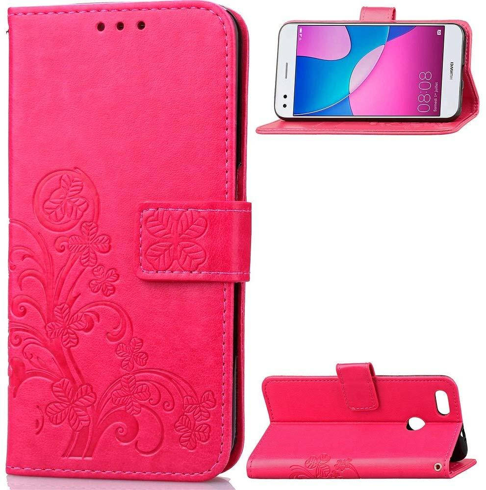 

Чехол Clover для Huawei Y6 Prime 2018 книжка кожа PU Малиновый