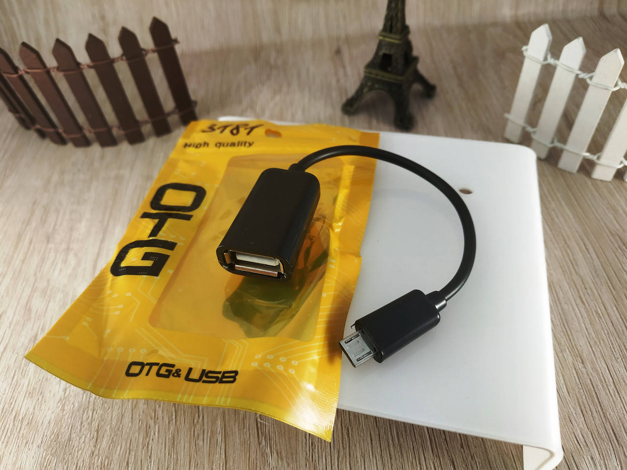 

Кабель переходник micro USB - OTG - черный в упаковке