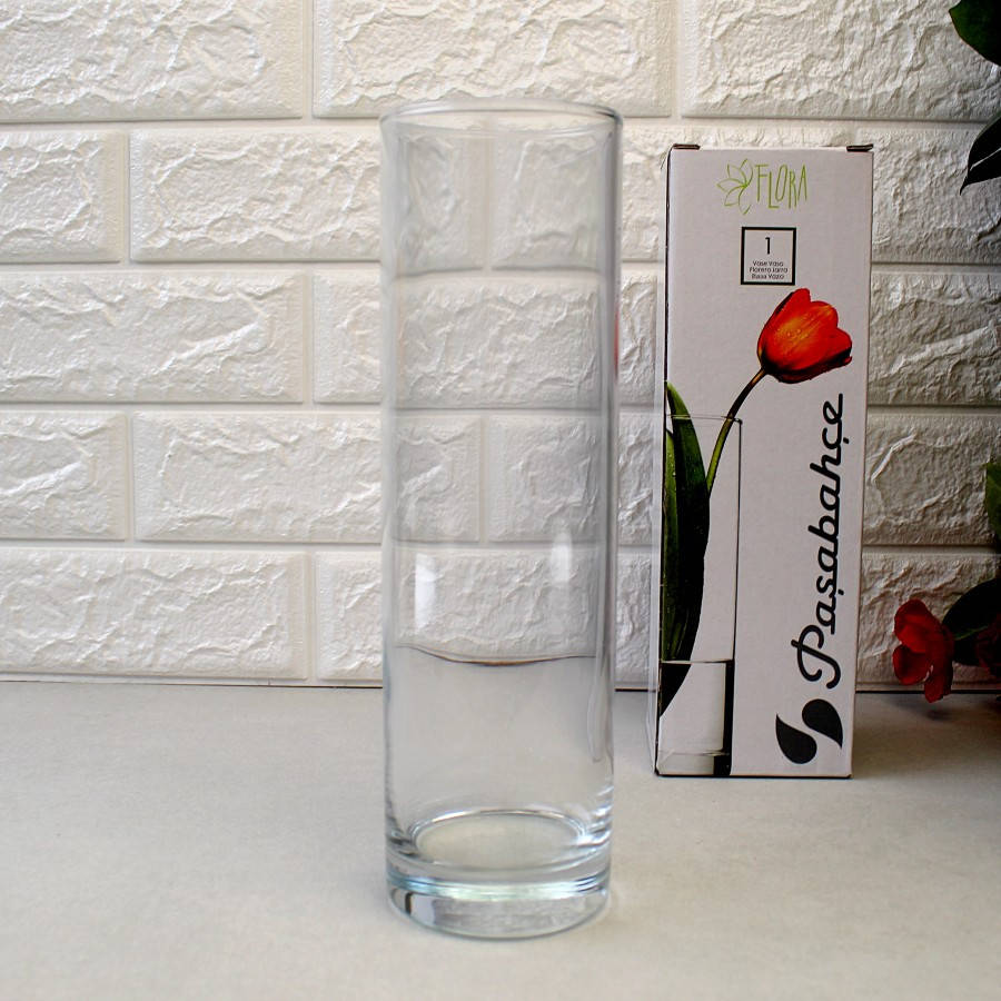 

Ваза цилиндрическая стеклянная Pasabahce Флора цилиндр 260 мм (43767)