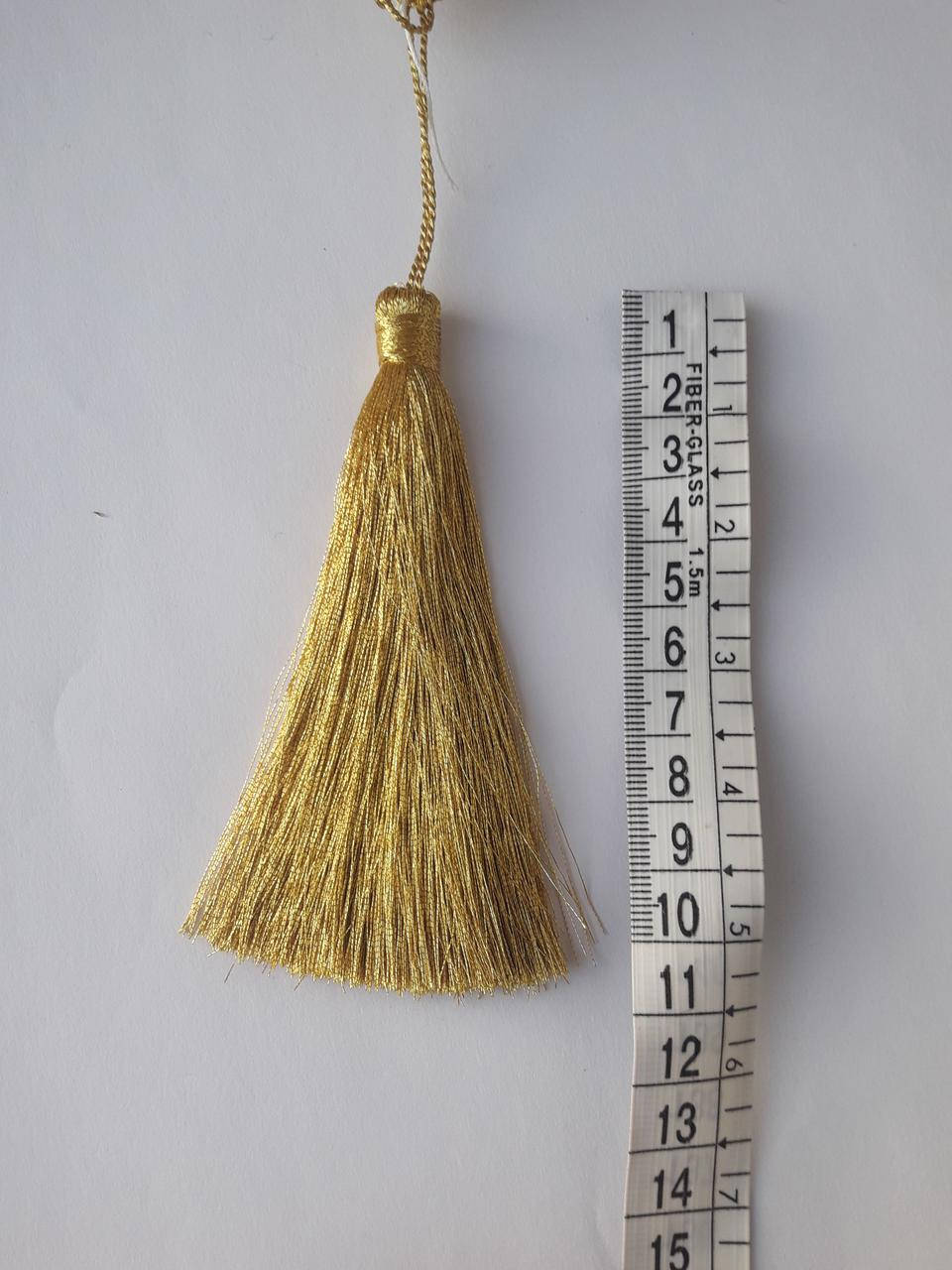 

Китиця декоративна велика золото люрекс10 см, 1 шт., Золотистый