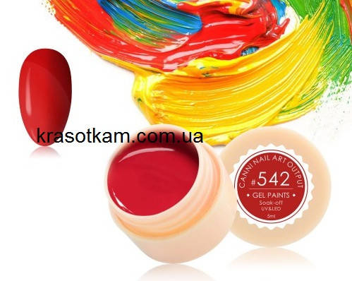 

Гель-краска Canni 542 темно-красная