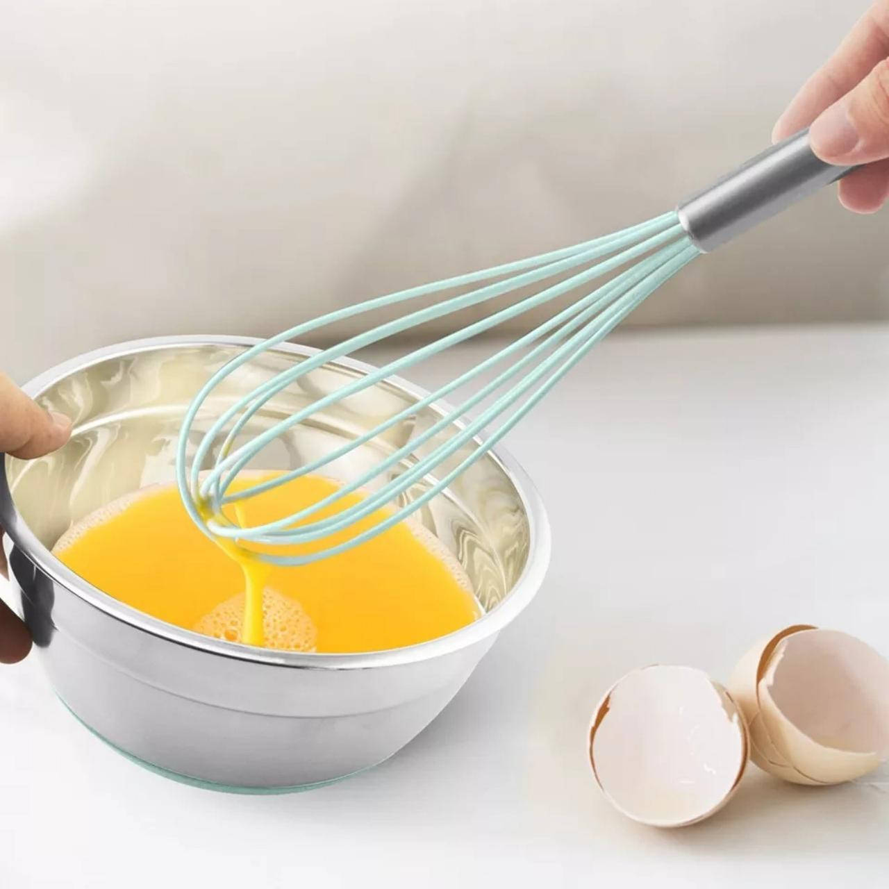 

Венчик нержавеющий с силиконовым покрытием с петлёй для подвешивания