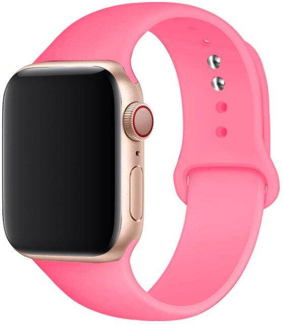 

Силиконовый ремешок Sport Band для Apple Watch 42 44mm Light Pink (Светло-розовый)