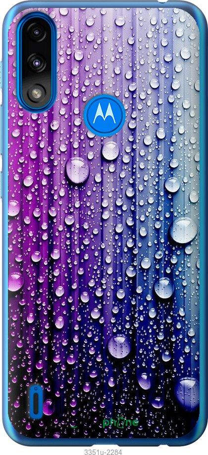 

На Motorola E7 Power Капли воды "3351u-2284-10746", Синий