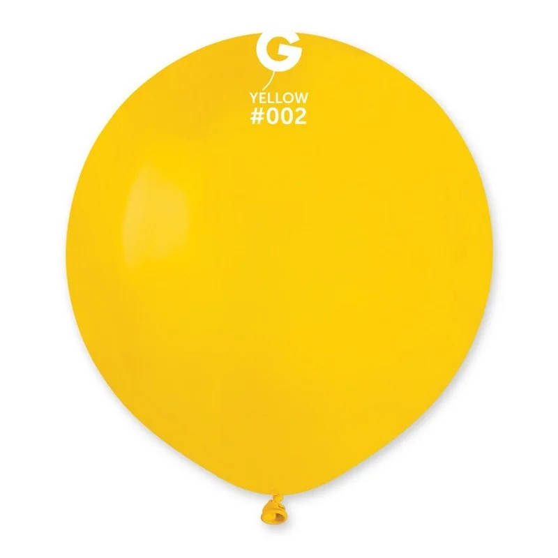 

Латексный воздушный шар 19’’ (48см) YELLOW (#002) GEMAR, Желтый