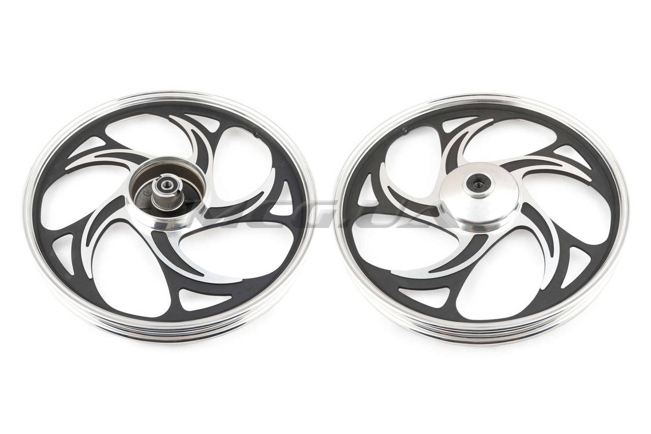 

Диск колеса 1,4 * 17 (перед, барабан) (легкосплавный под 12 ось) для мопеда Alpha "ZY"