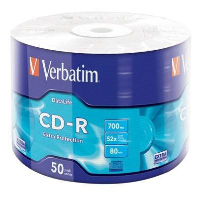 

Диск CD Verbatim CD-R 700Mb 52x Wrap-box Extra (43787)