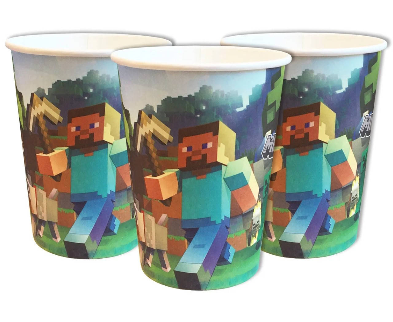 

Стаканы одноразовые бумажные детские "Майнкрафт"