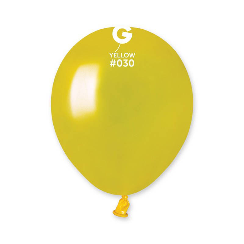 

Воздушные шары желтый металлик 5" (13 см) Gemar