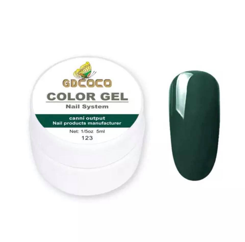 

Гель-краска GDСосо Color Gel 123 тёмно-зелёный 5 ml