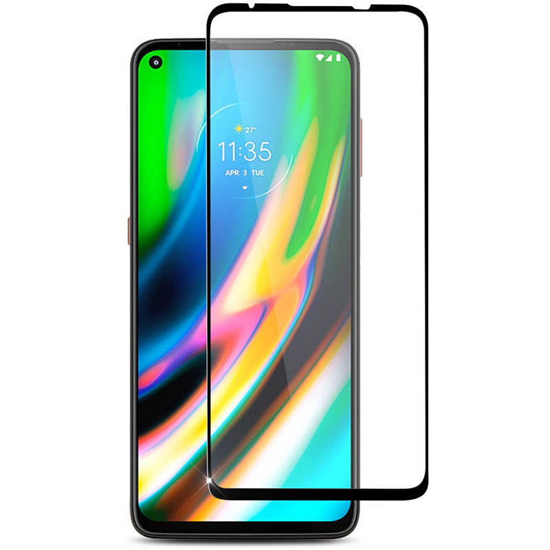 

Захисне скло Full screen PowerPlant для Motorola G9 Plus, Black, Черный