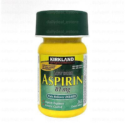 

Аспирин Kirkland Aspirin Low dose 81 mg, 365шт годен до 03/24