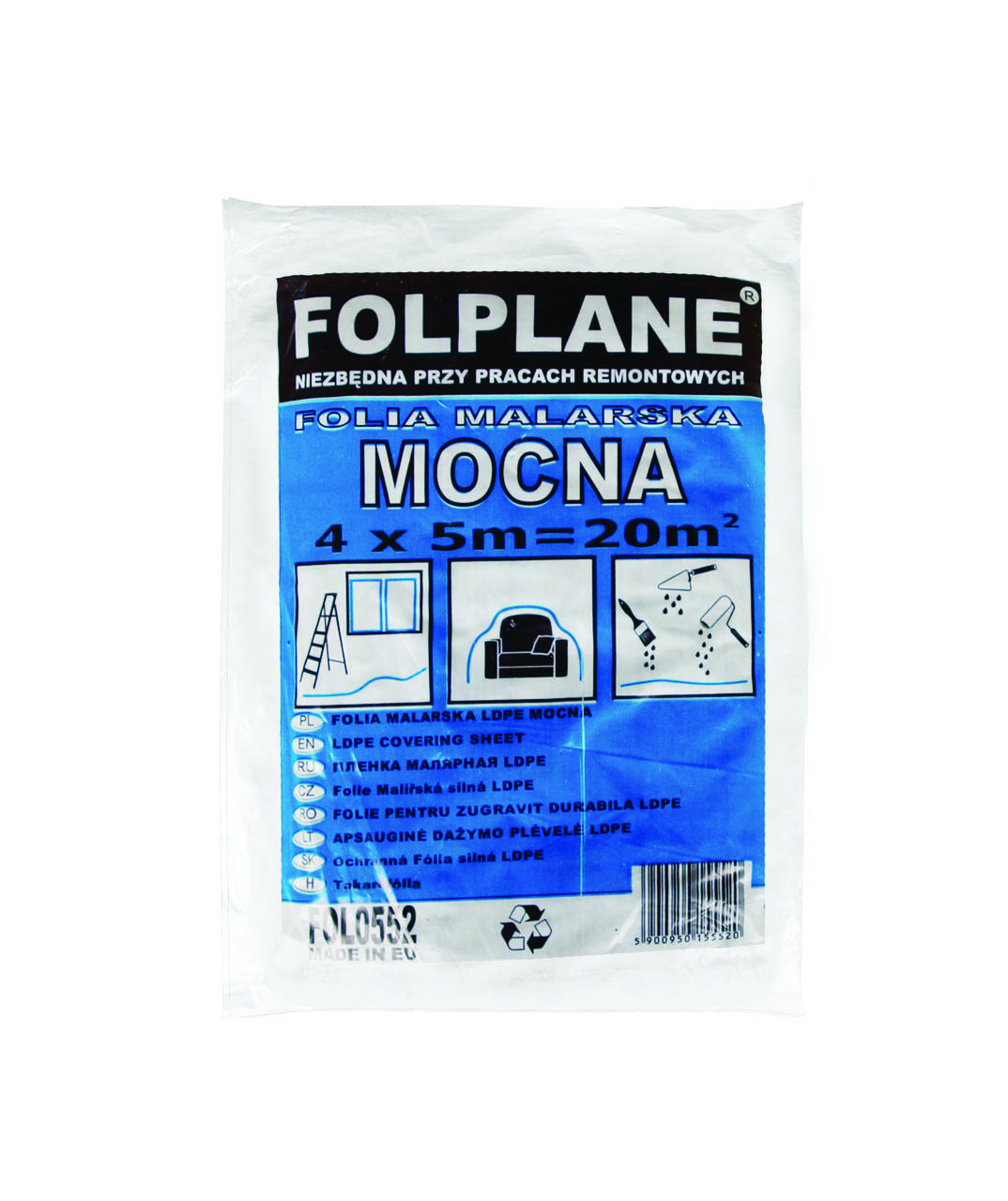 

Пленка укрывочная Mocna 40мк FOL0552 4м*5м