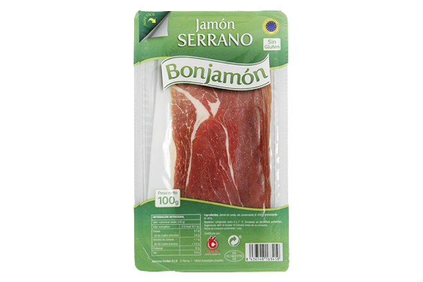 

Хамон нарізка Бонхамон Bonjamon 100g 20шт/ящ (Код : 00-00005201)