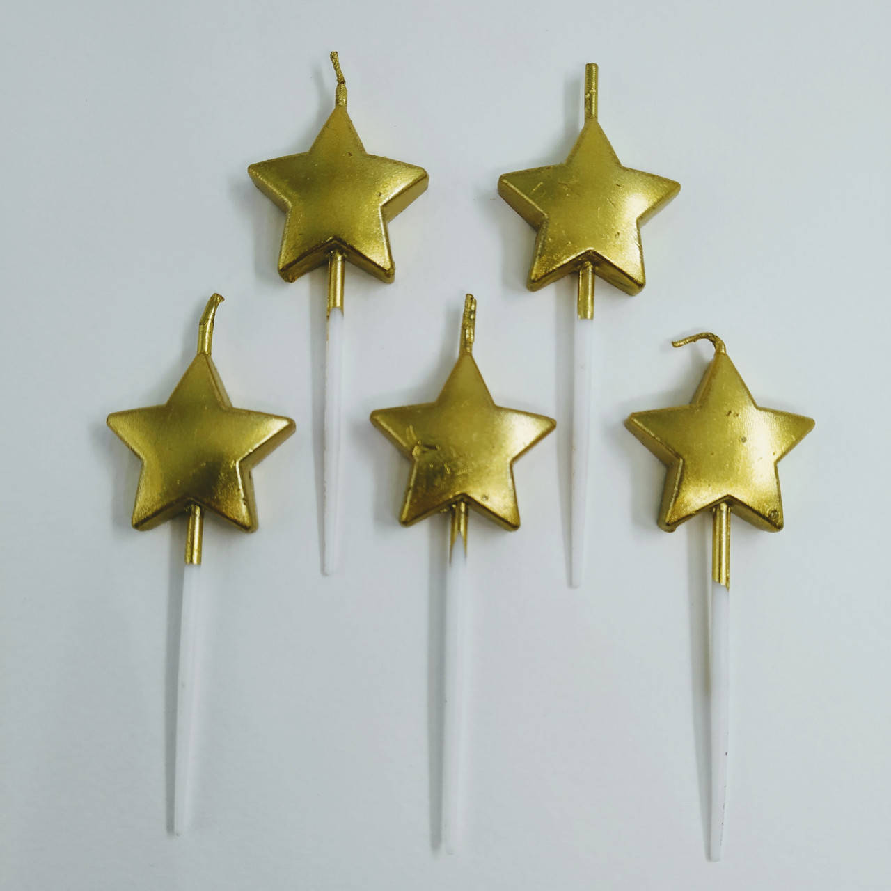 

Набор свечей Звездочки золотые - 5 шт
