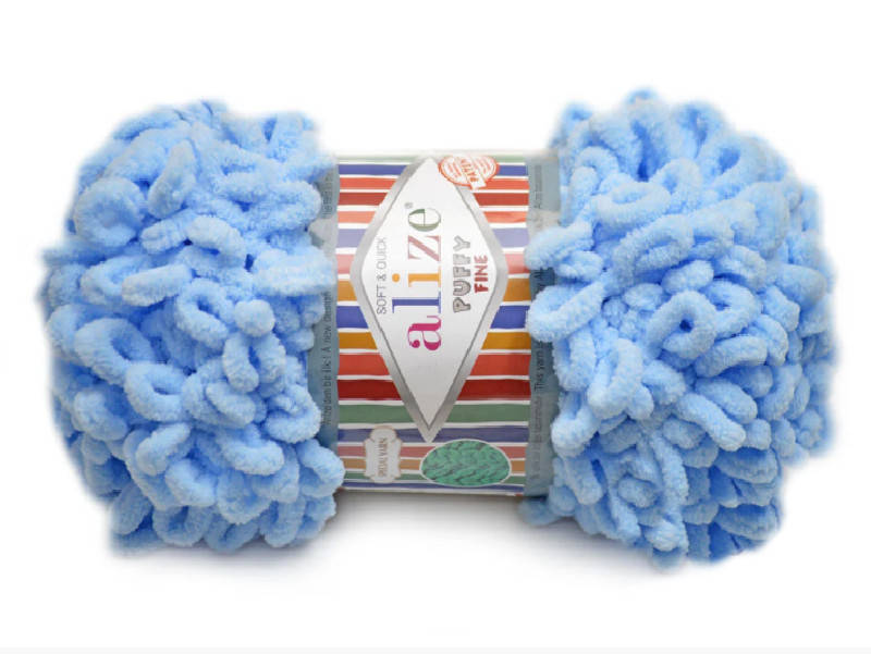 

Alize Puffy Fine NEW, Детский голубой №218