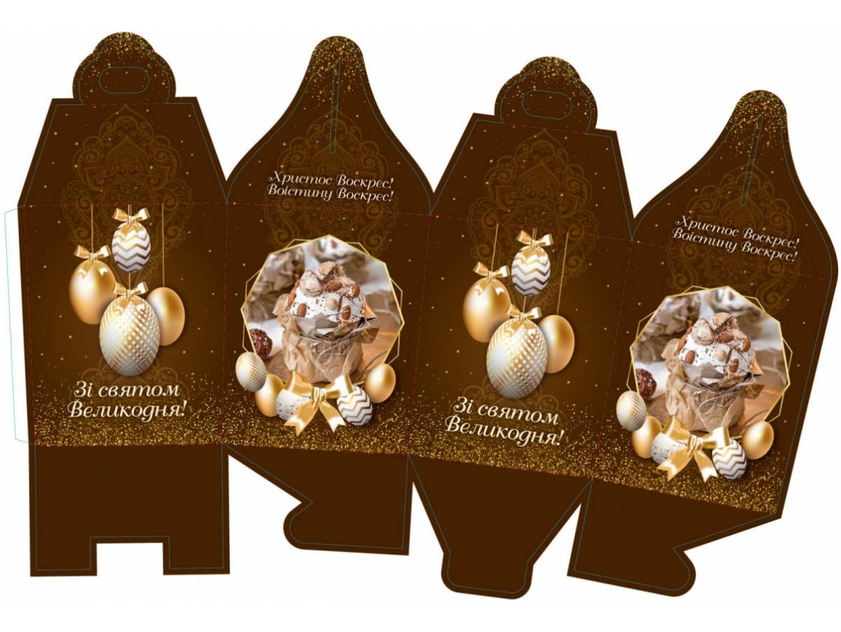 

Коробка для Пасхи №4 (упаковка 3шт.) Коричневая, Коричневый