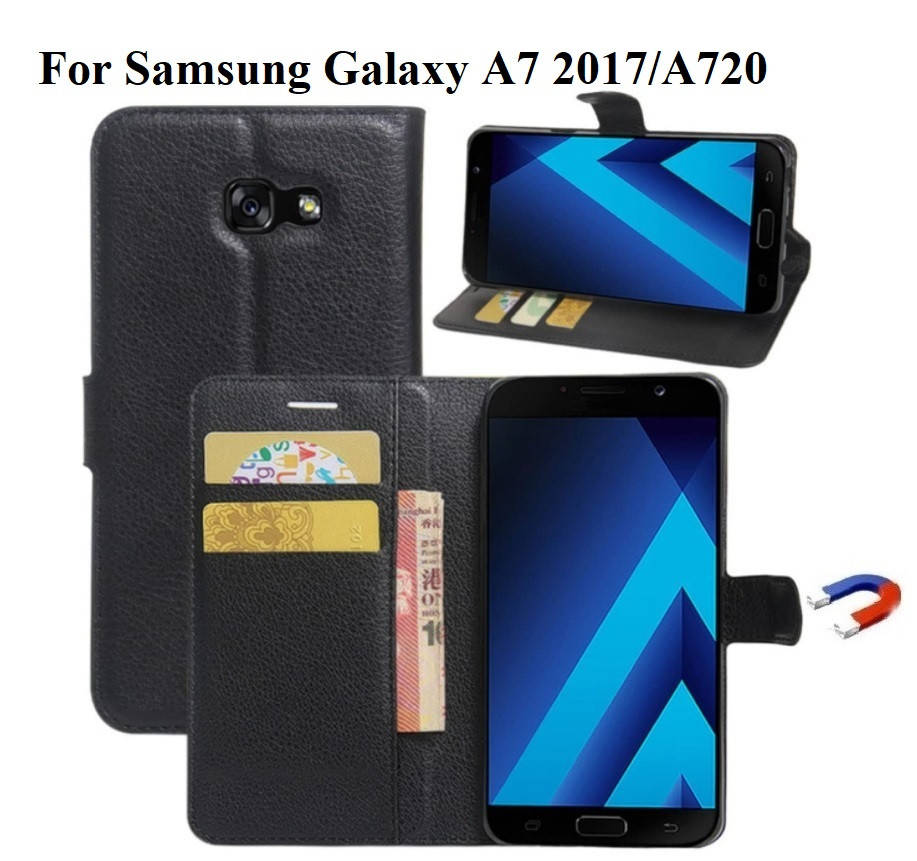 

Чехол книжка Wallet для Samsung Galaxy A7 2017/A720, Черный