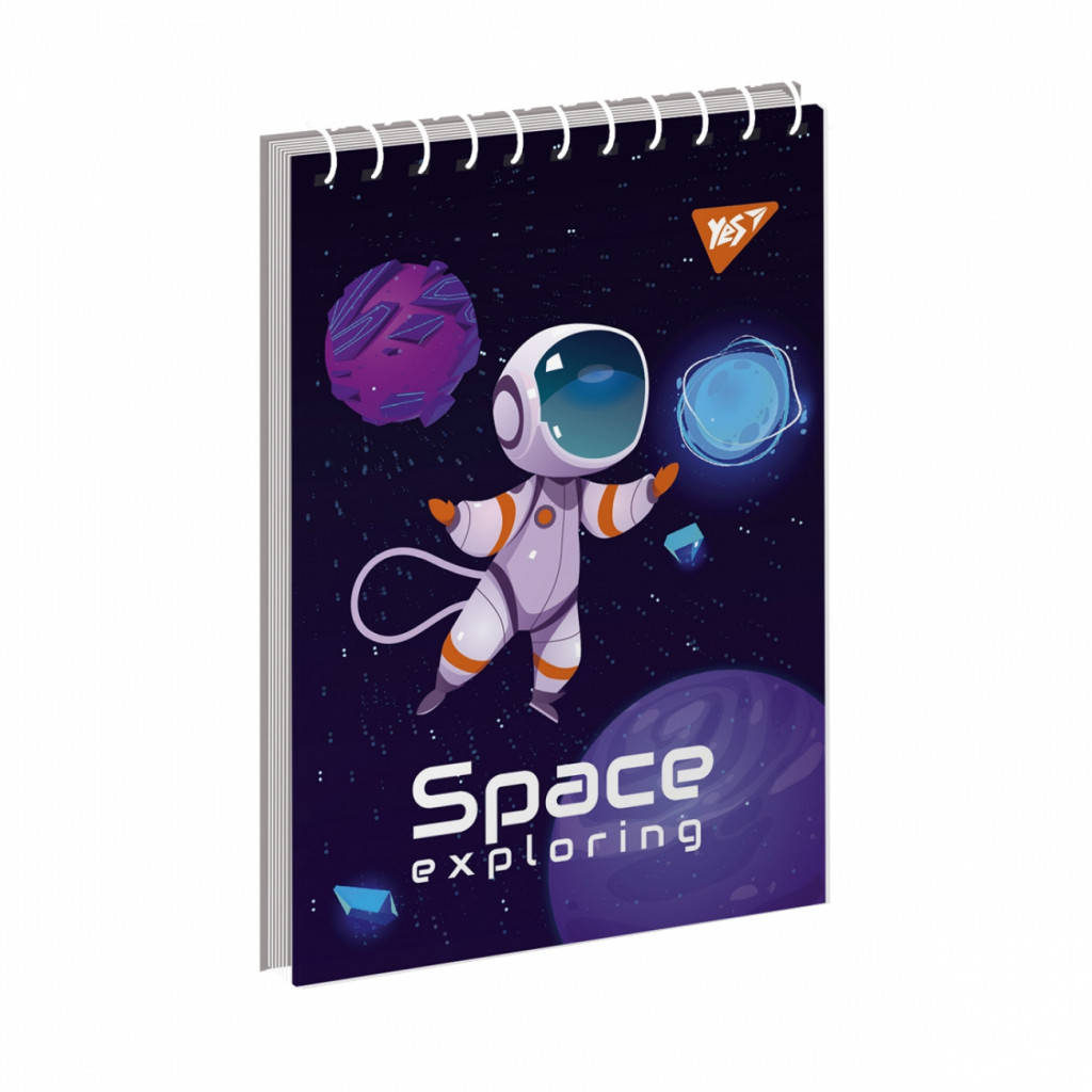 

Блокнот YES А7/80 л., Спіраль "SPACE EXPLORING"