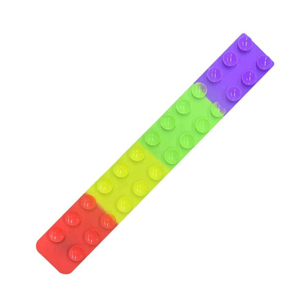 

Сквидопоп силиконовая лента игрушка-антистресс Squidopop с липучками светофор