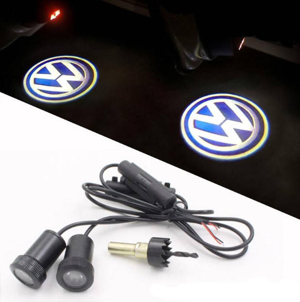 

Лазерная Подсветка дверей с логотипом авто Volkswagen Фольксваген. Проектор логотипа под машину комплект 2 шт