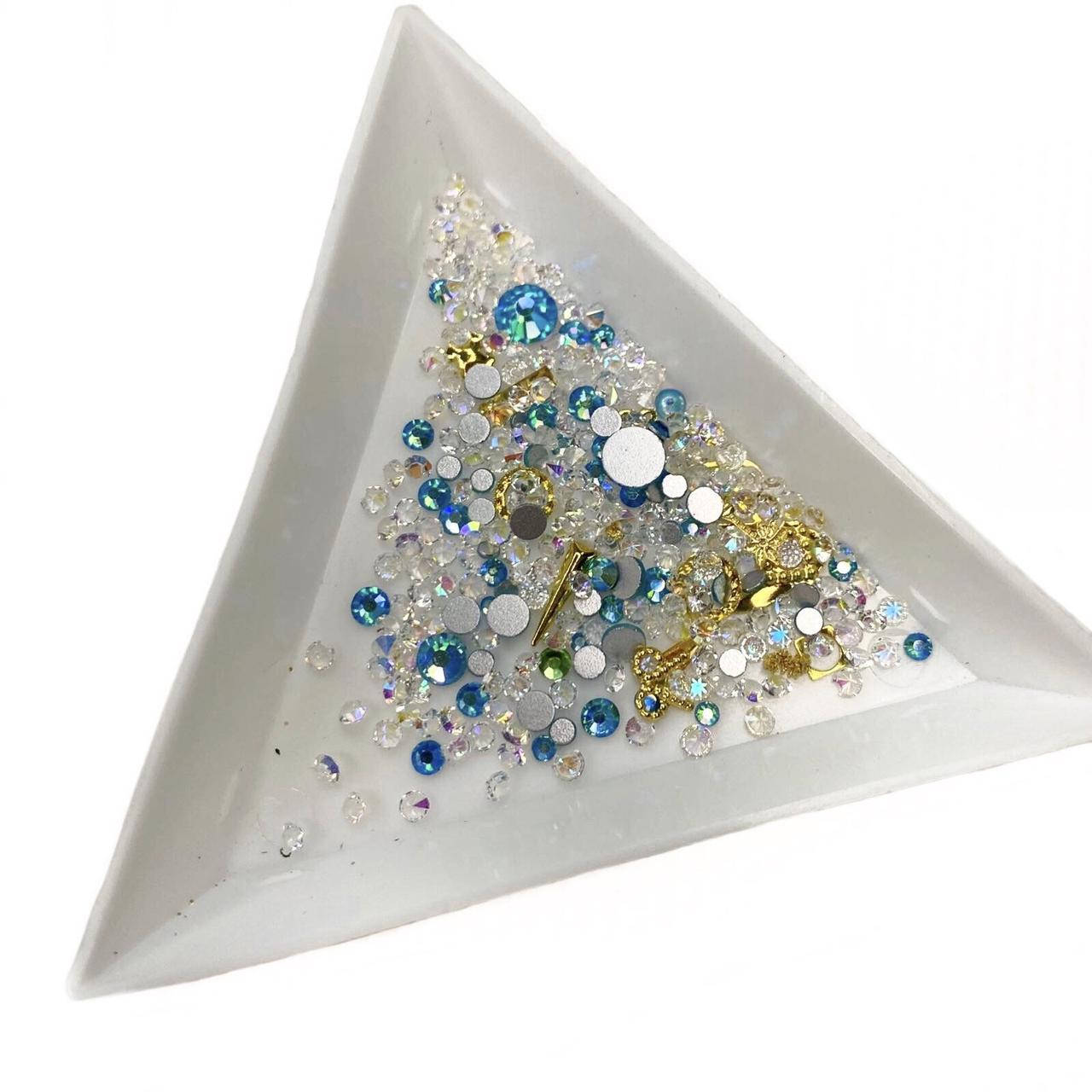 

Стразы синие с золотым