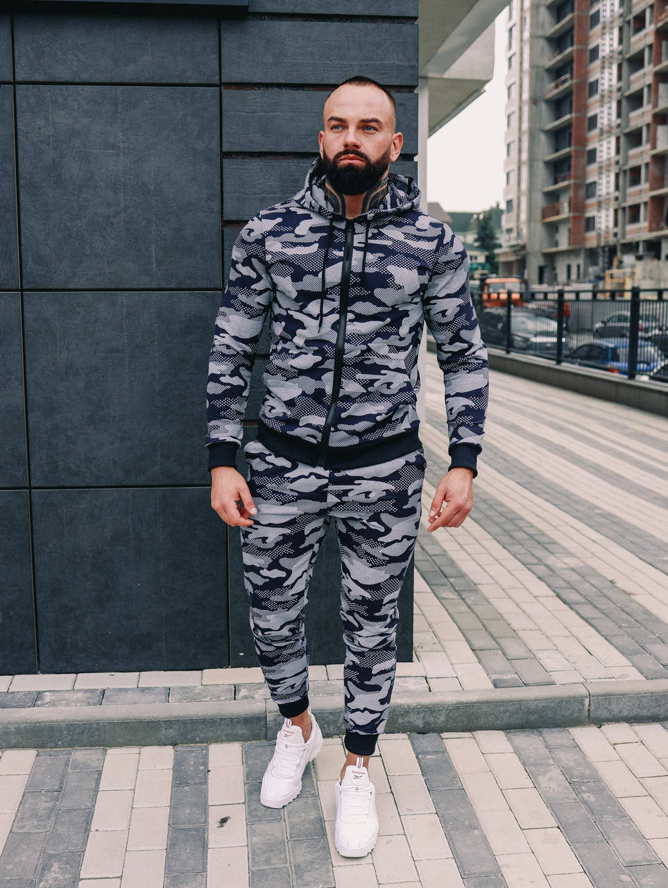 

Мужской камуфляжный спортивный костюм, Серый