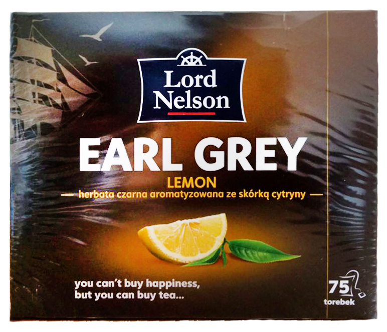 

Чай Lord Nelson Earl Grey с лимоном 75 пакетов