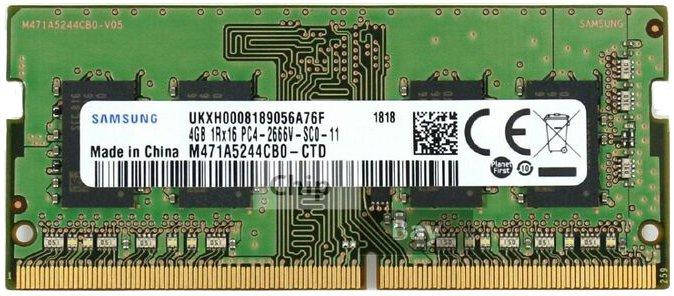 

Б/У Оперативная память для ноутбука Samsung 4GB SO-DIMM DDR4 2666 MHz (M471A5244CB0-CTD)